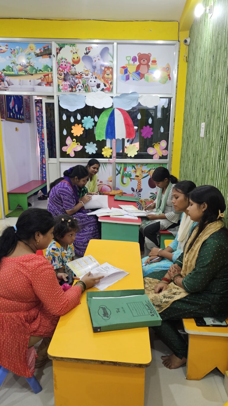 Students having a healthy snack.
